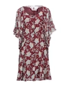 Chloé Floral Print Mini Dress In Maroon
