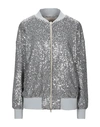 HERNO HERNO WOMAN JACKET SILVER SIZE 8 POLYESTER,16003360OM 7