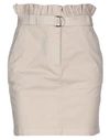 P_jean Mini Skirts In Beige
