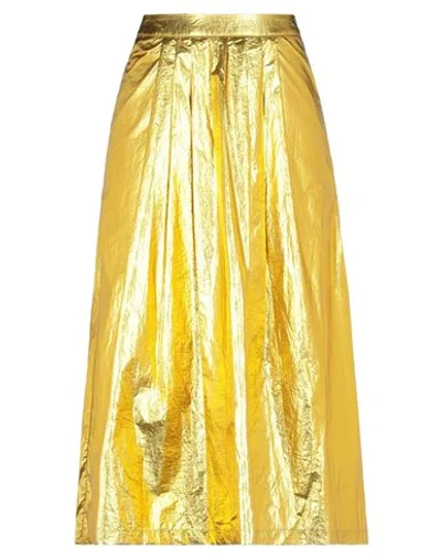 Essentiel Antwerp Midi Skirts In Gold