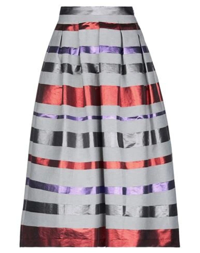 Emporio Armani Midi Skirts In Light Grey