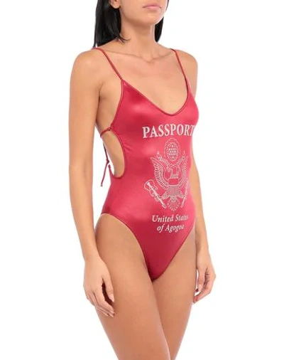 Agogoa One-piece Swimsuits In Red