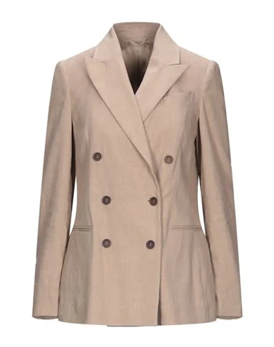 Brunello Cucinelli Suit Jackets In Sand