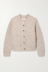 THE GREAT THE SHRUNKEN MÉLANGE CABLE-KNIT CARDIGAN