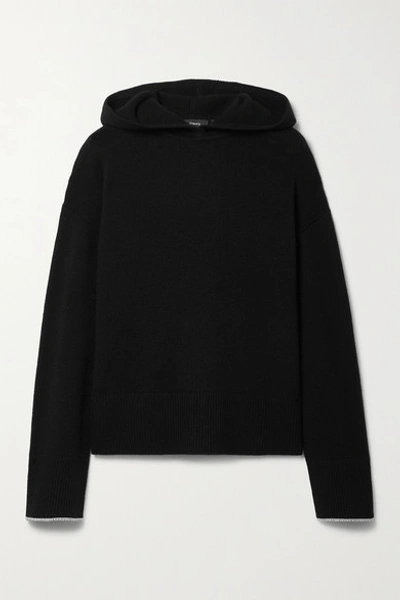 Theory Cashmere Hoodie In Black