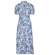 ERDEM FREDERICK COTTON POPLIN MIDI DRESS,P00535223