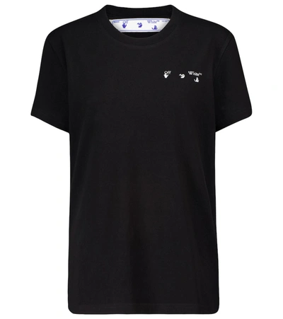Off-white Logo-print Organic Cotton T-shirt In Black