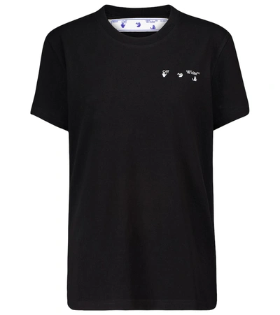 Off-white T-shirt Big Ow Logo In Cotone In Black