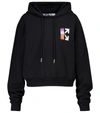 OFF-WHITE LOGO COTTON JERSEY HOODIE,P00535589