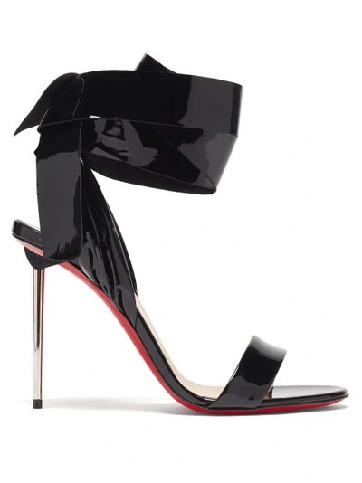 Christian Louboutin Epic Rose 100 Wraparound Patent-leather