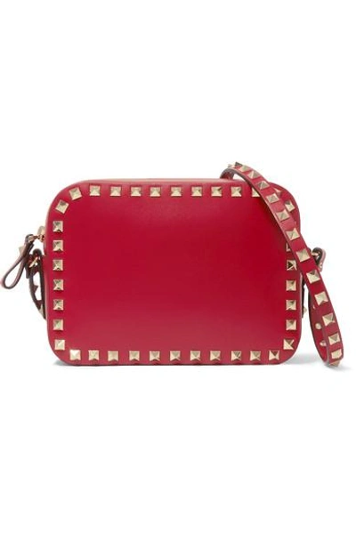 Valentino Garavani Rockstud Small Zip-top Camera Bag, Red