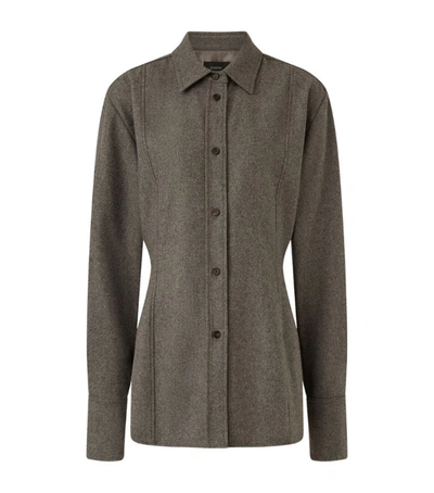 Joseph Silk-wool Baron Flannel Blouse