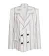 NATASHA ZINKO STRIPE DOUBLE-BREASTED JACKET,16247617