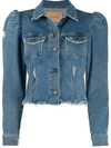 RETROFÉTE STRUCTURED-SHOULDER DENIM JACKET