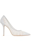 JIMMY CHOO LOVE 85MM TULLE PUMPS