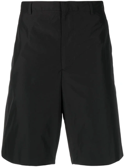 Prada High-waisted Knee-length Shorts In Black