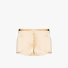 La Perla Silk Side-button Lounge Shorts In Nude