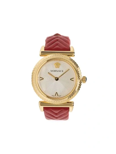 Versace V-motif Vintage Logo Watch, 35mm In Gold