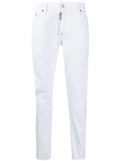 Dsquared2 Distressed Straight-leg Jeans