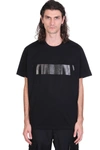 GIVENCHY LATEX BAND T-SHIRT IN BLACK COTTON,11682245