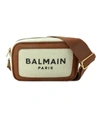Balmain B-army Logo-print Crossbody Bag In Beige+cuoio