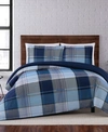 Truly Soft Trey Plaid Duvet Cover Sets Bedding In Blue