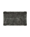 Laura Ashley Butter Chenille Bath Mat, 27" X 45" In Charcoal