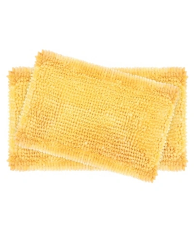 Laura Ashley Butter Chenille 2-pc. Bath Mat Set Bedding In Yellow