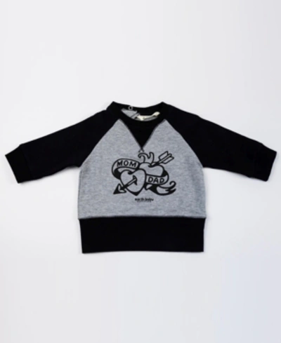 Earth Baby Outfitters Baby Boys And Girls Organic Cotton Tattoo Sweatshirt In Black