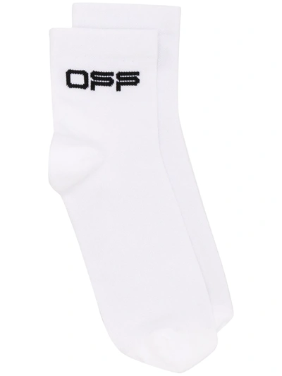 Off-white Off Logo Socks In White