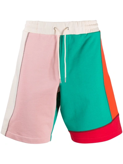 Mcq Swallow Block Colour Drawstring Shorts In Pink