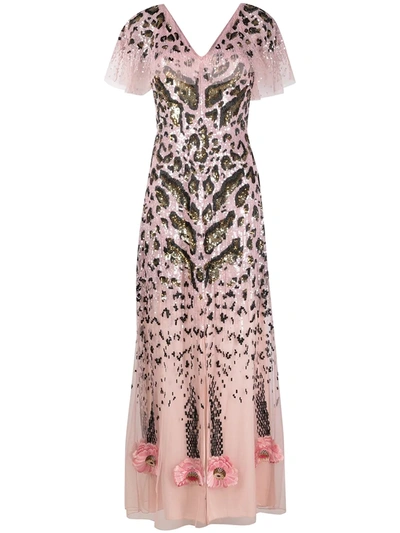 Temperley London Candy Embellished Maxi Dress In Pink