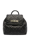 LOVE MOSCHINO QUILTED LOGO-LETTERING BACKPACK