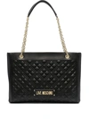 LOVE MOSCHINO QUILTED LARGE TOTE BAG