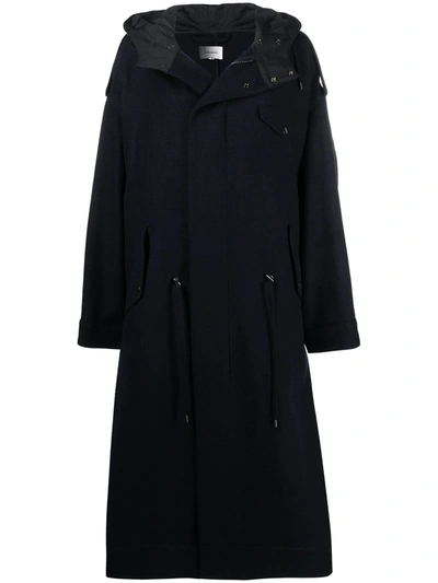 Isabel Marant Étoile Hooded Midi Coat In Blue