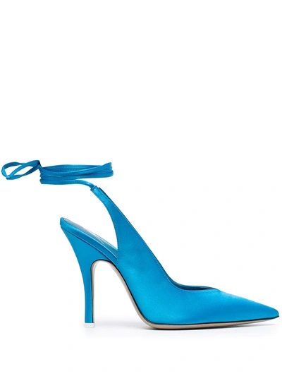 Attico Turquoise Venus Slingback 105 Pumps In Blue