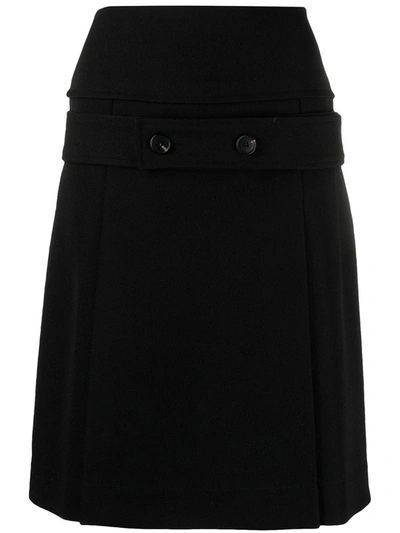 Victoria Beckham High-waisted Midi Skirt In Black