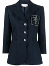 ALEXANDER MCQUEEN EMBELLISHED LOGO PATCH BLAZER