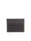 CHRISTIAN LOUBOUTIN BLACK CARD HOLDER WITH STUDS