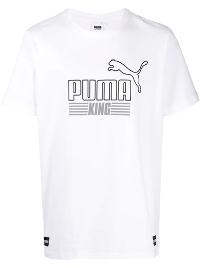 Puma Logo Print T-shirt In White