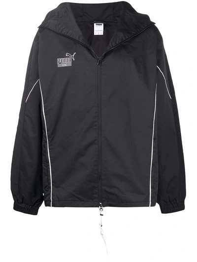 Puma Lightweight Logo Jacket In Black