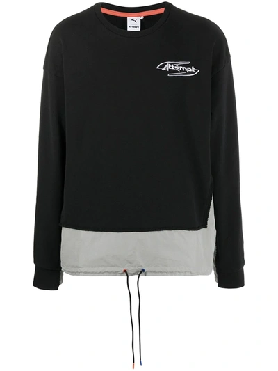 Puma X Attèmpt Logo-embroidered Sweatshirt In Black