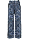 ALBERTA FERRETTI WIDE-LEG SILK TROUSERS