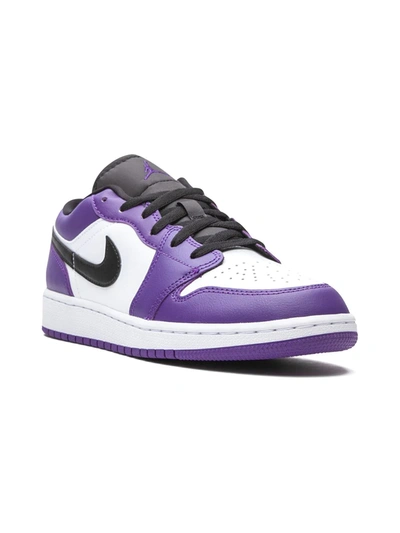 Jordan Kids' Nike Air  1 Low Trainers In Court Purple/white Punch In Court Purple/black/white