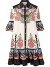 La Doublej Choux Printed Cotton-poplin Dress In White