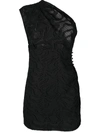 Iro Roxanie One-shoulder Mini Dress In Black