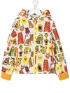 Stella Mccartney Big Cat-print Recycled-polyester Jacket In White