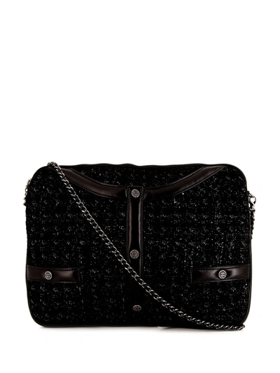 Pre-owned Chanel 2017 Limited Edition Jacket-motif Shoulder Bag In Black