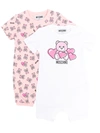MOSCHINO TWO-PACK COTTON BABYGROWS