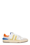 Lanvin White & Yellow Mesh Clay Low Sneakers In White